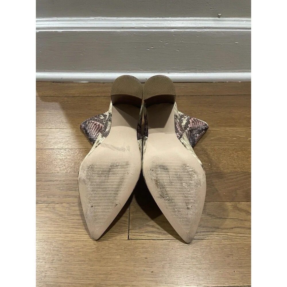 Steve Madden Trista Gray Brown Snakeprint Heels Boots Booties Women Size 8